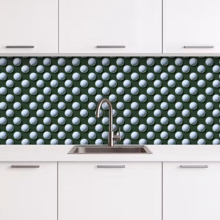 Spatscherm keuken - Ballen - Golf - Groen — 4