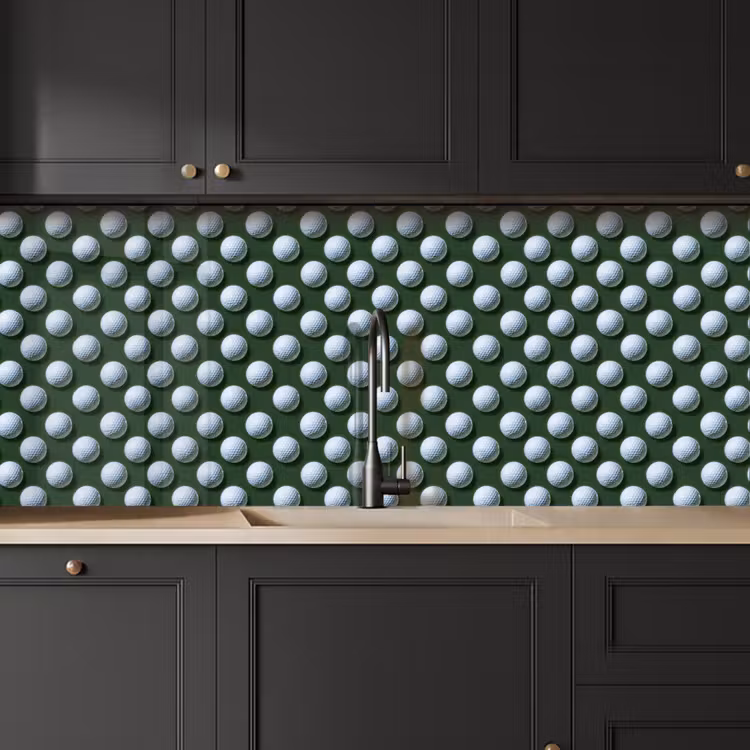 Spatscherm keuken - Ballen - Golf - Groen — 6