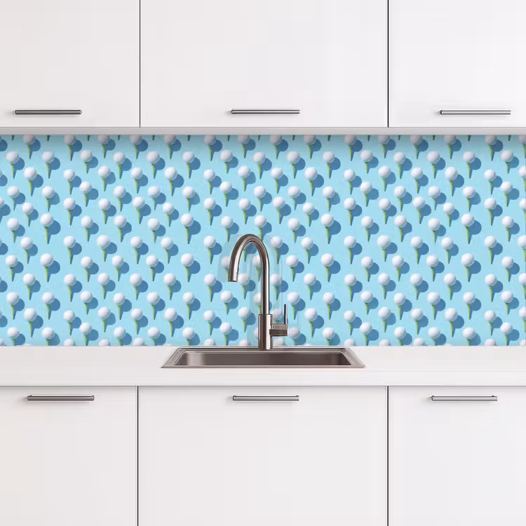 Spatscherm keuken - Golf - Ballen - Blauw — 4
