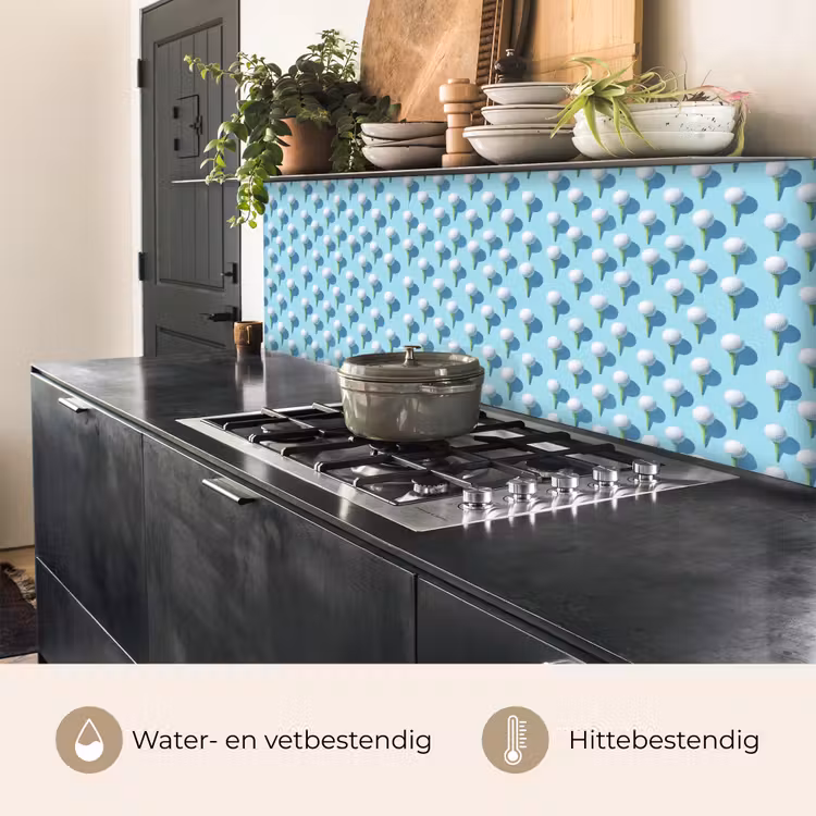 Spatscherm keuken - Golf - Ballen - Blauw — 5