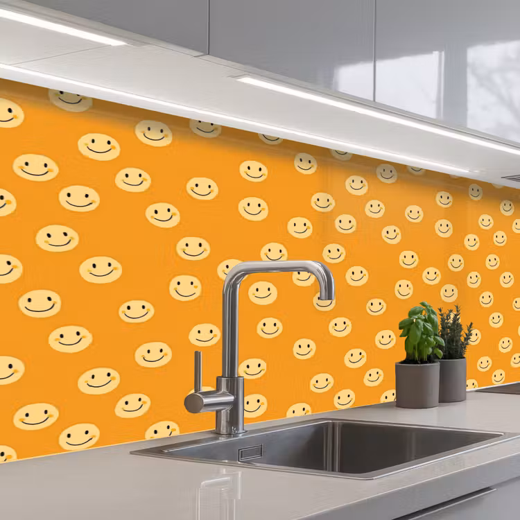 Spatscherm keuken - Smileys - Retro - Heel — 2