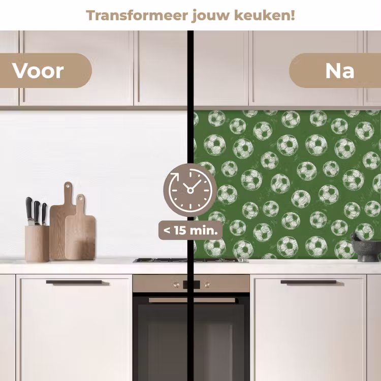 Spatscherm keuken - Voetbal - Sport - Groen — 3