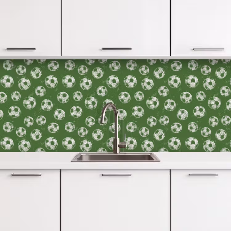 Spatscherm keuken - Voetbal - Sport - Groen — 4