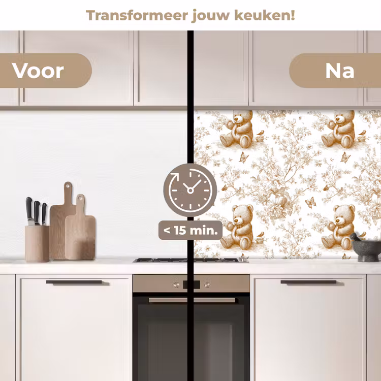 Spatscherm keuken - Beer - Tijdloos - Bruin — 3