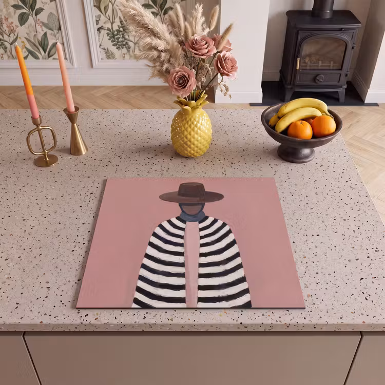 Inductie beschermer - Grafisch - Vrouw - Roze — 3