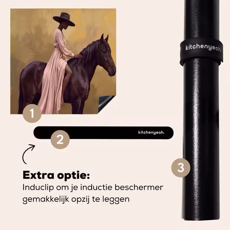 Inductie beschermer - Paard - Klassiek - Oker — 8