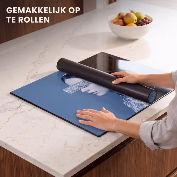 Inductie beschermer - Portret - Klassiek - Wit - Blauw — 7