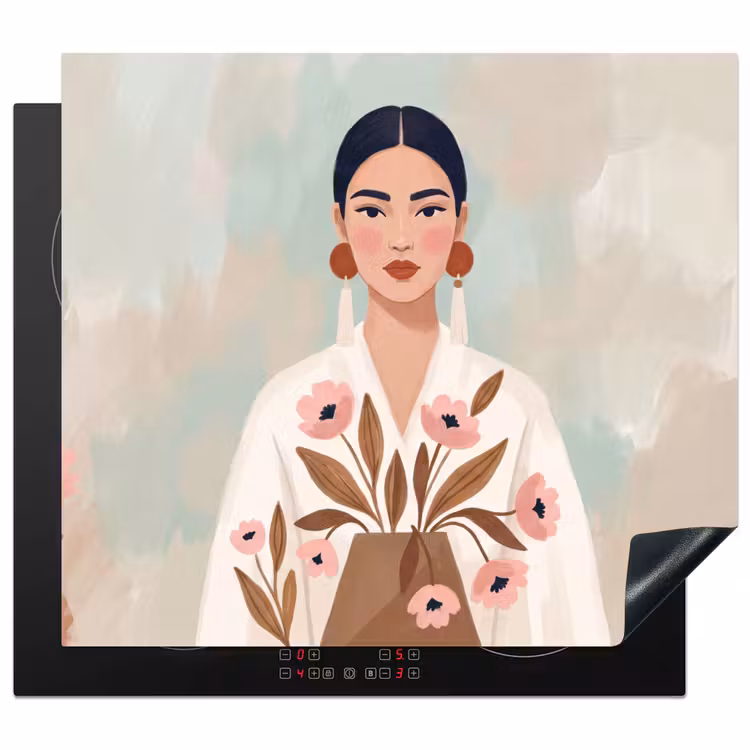 Inductie beschermer - Vrouw - Kimono - Pastel — 1