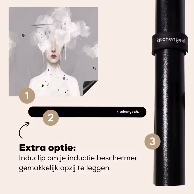 Inductie beschermer - Vrouw - Wolk - Grijs — 8