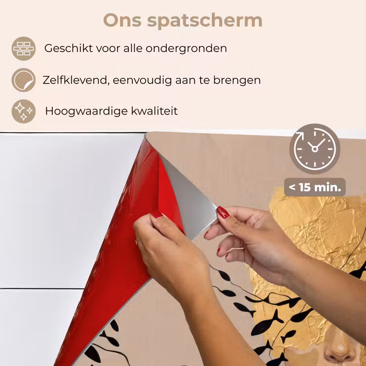 Spatscherm keuken - Modern - Vrouw - Goud — 4
