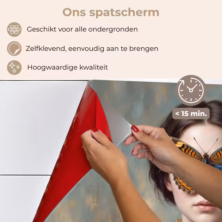 Spatscherm keuken - Portret - Vlinder - Kleurrijk — 4
