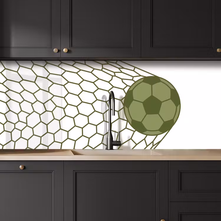 Spatscherm keuken - Voetbal - Goal - Sport - Groen — 6