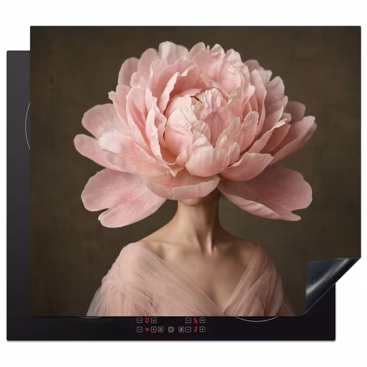 Inductie beschermer - Gezicht - Roos - Roze — 1