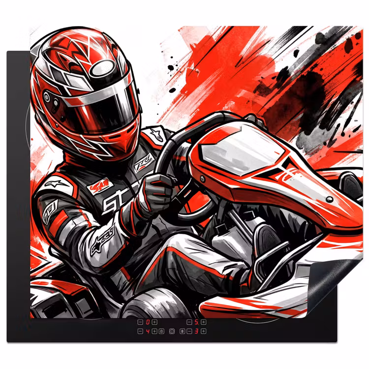Inductie beschermer - Kart - Coureur - Snelheid - Rood — 1