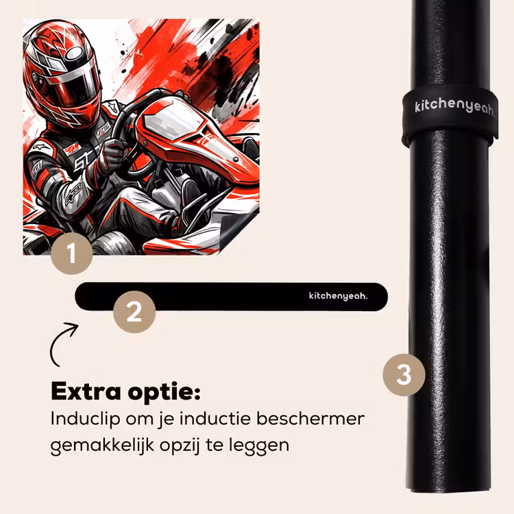Inductie beschermer - Kart - Coureur - Snelheid - Rood — 8