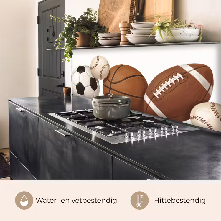 Spatscherm keuken - Sport - Ballen - Illustratie — 5