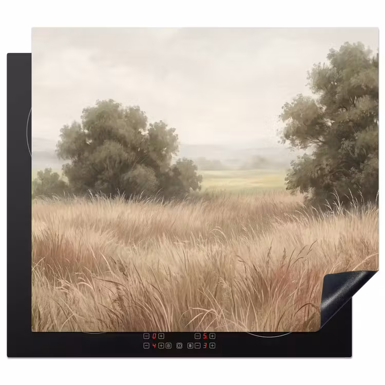 Inductie beschermer - Landschap - Minimalistisch - Beige — 1