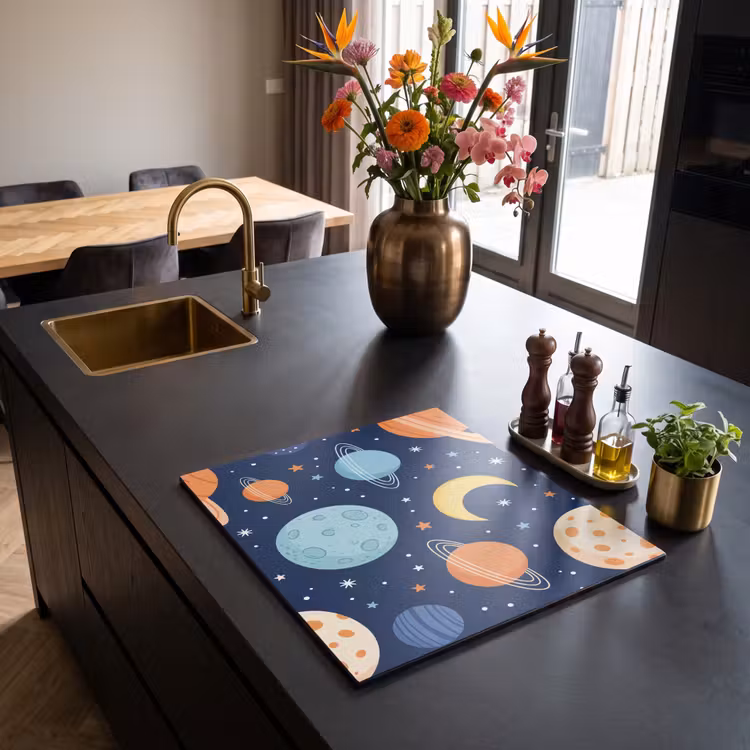 Inductie beschermer - Ruimte - Planeten - Kleurrijk — 2