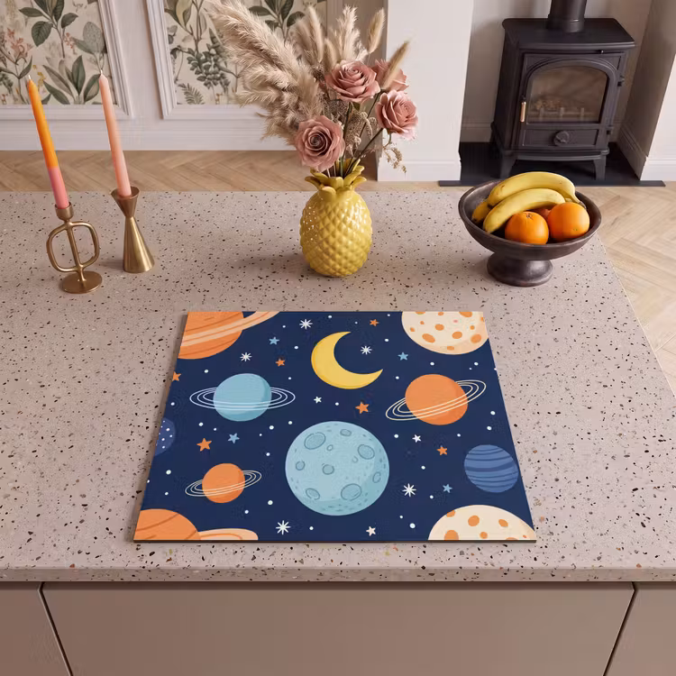 Inductie beschermer - Ruimte - Planeten - Kleurrijk — 3