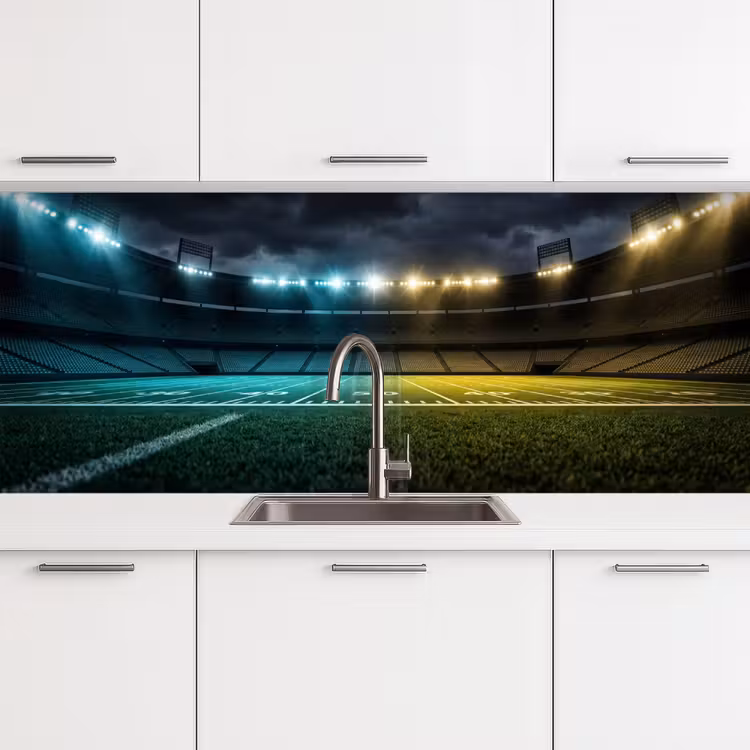 Spatscherm keuken - Voetbal - Stadion - Nacht - Modern — 4