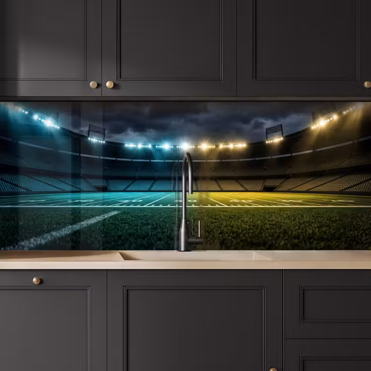 Spatscherm keuken - Voetbal - Stadion - Nacht - Modern — 6