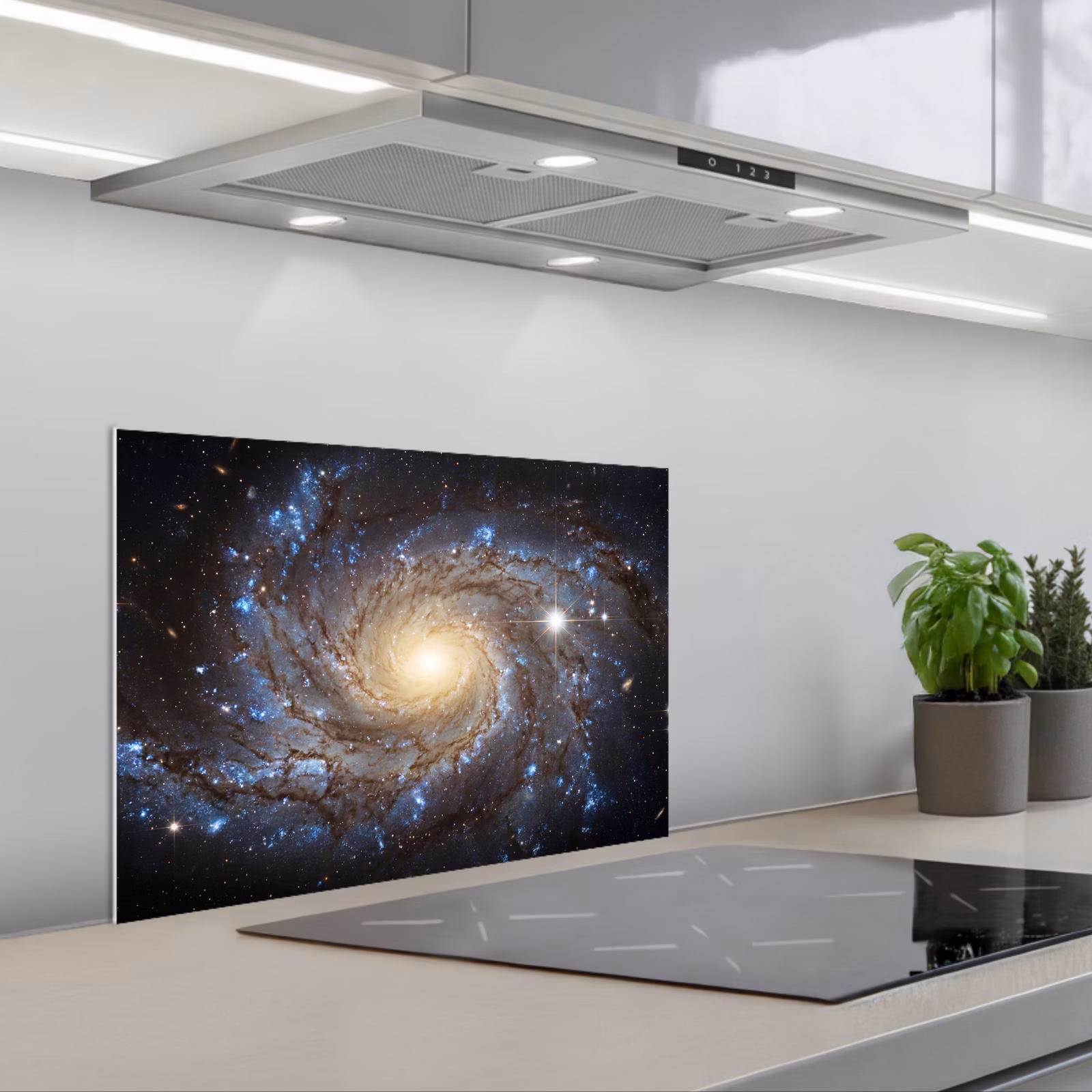 Spatscherm keuken - Kosmos - Sterrenstelsel - Donker — 1