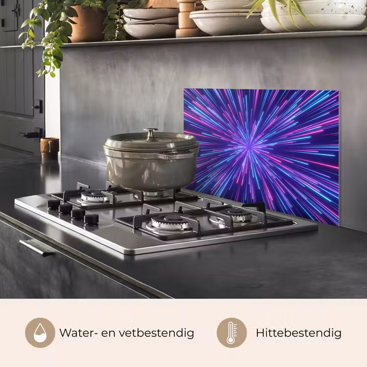 Spatscherm keuken - Dynamisch - Ruimte - Kleurrijk — 2