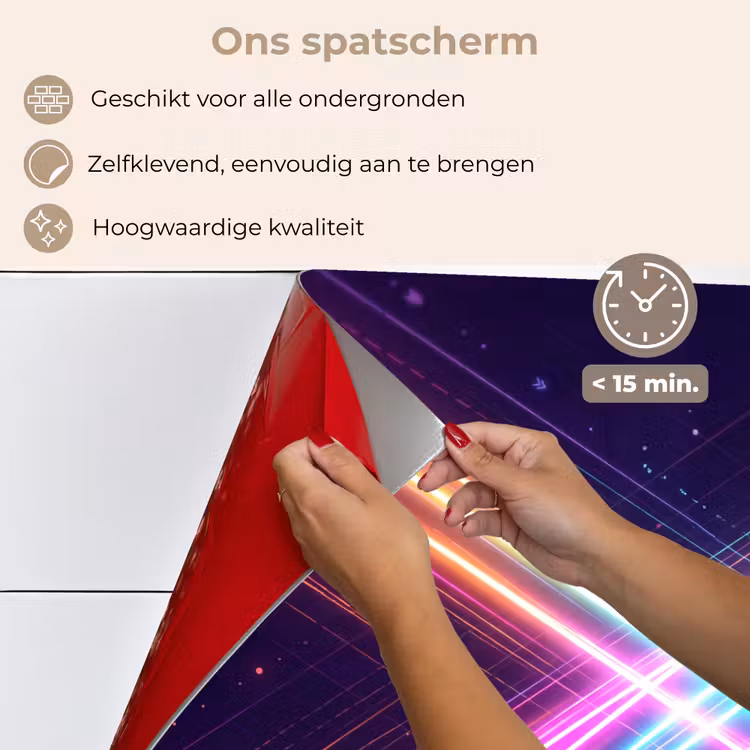 Spatscherm keuken - Kruisen - Lasterstralen - Neon — 4