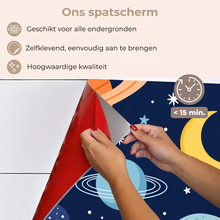 Spatscherm keuken - Ruimte - Planeten - Kleurrijk — 4