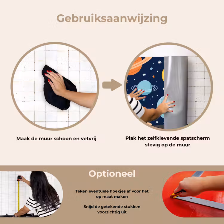 Spatscherm keuken - Ruimte - Planeten - Kleurrijk — 6