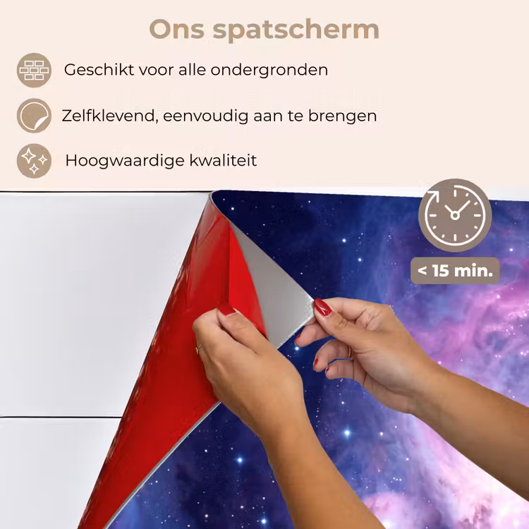 Spatscherm keuken - Ruimte - Sterren - Kleurrijk — 4