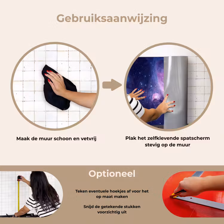 Spatscherm keuken - Ruimte - Sterren - Kleurrijk — 6