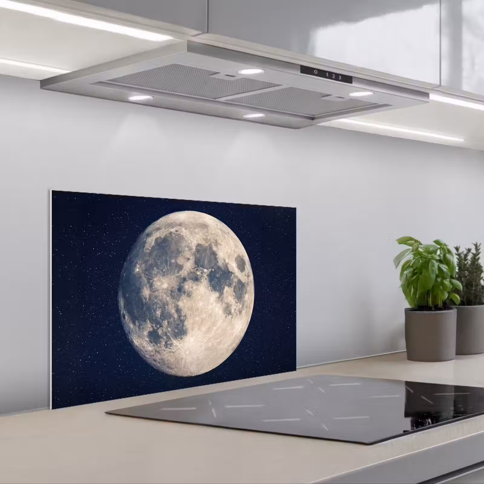 Spatscherm keuken - Ruimte - Maan - Kosmos — 1