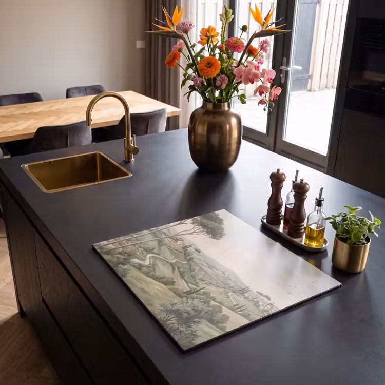Inductie beschermer - Landschap - Heuvels - Zandpad - Groen — 2
