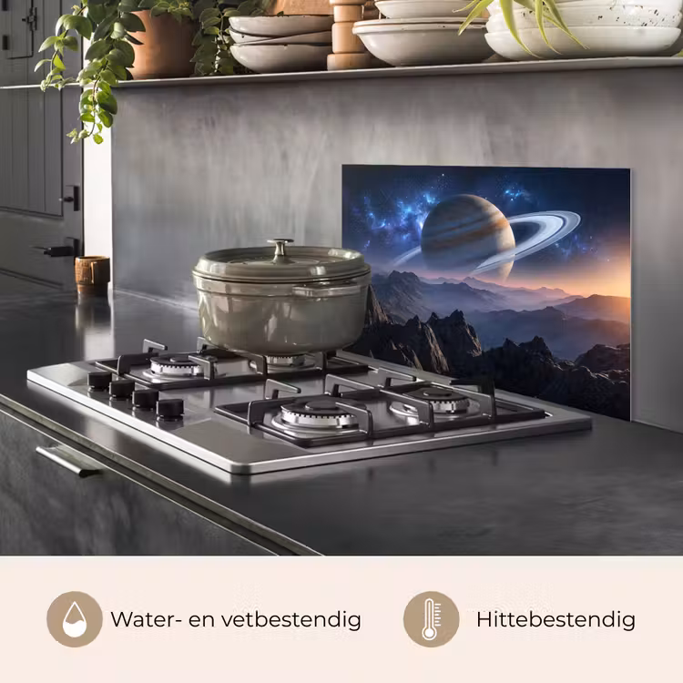 Spatscherm keuken - Fantasy - Kosmos - Landschap — 2