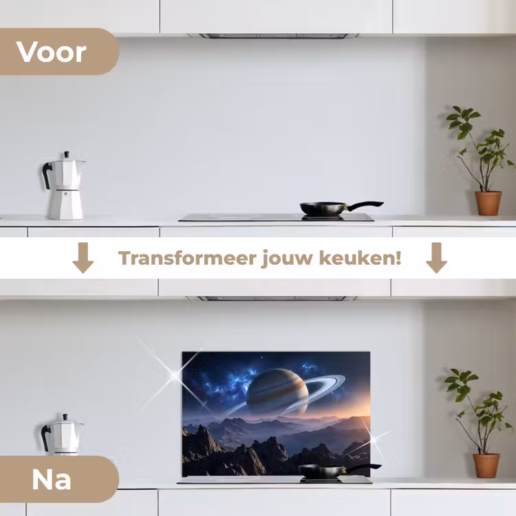 Spatscherm keuken - Fantasy - Kosmos - Landschap — 7