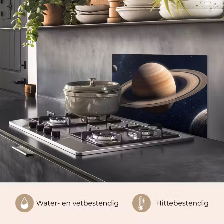 Spatscherm keuken - Planeten - Saturnus - Ruimte — 2