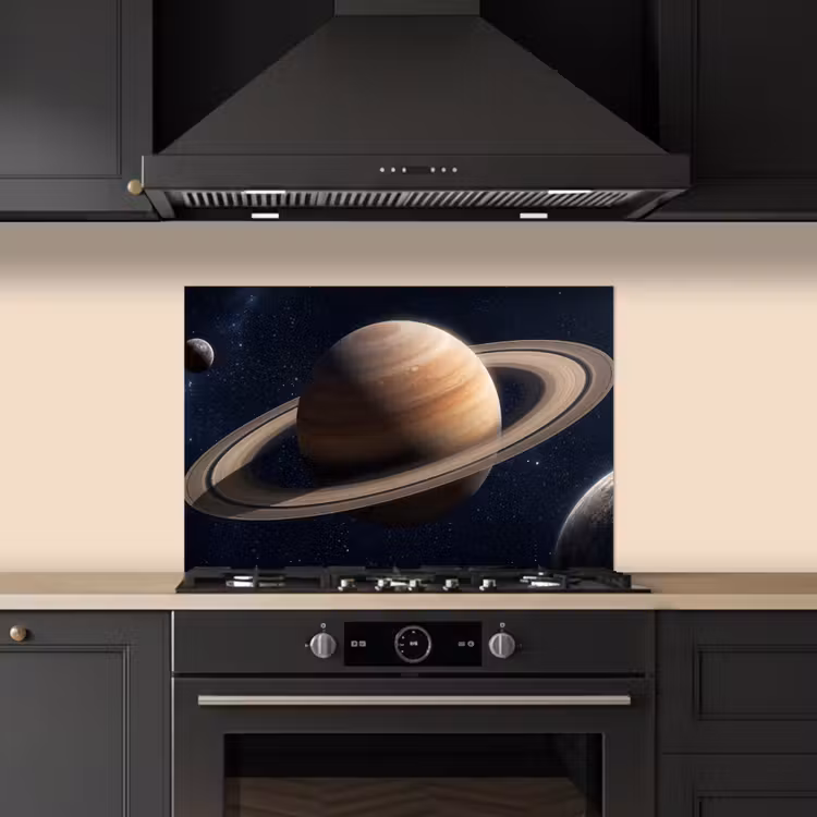Spatscherm keuken - Planeten - Saturnus - Ruimte — 5