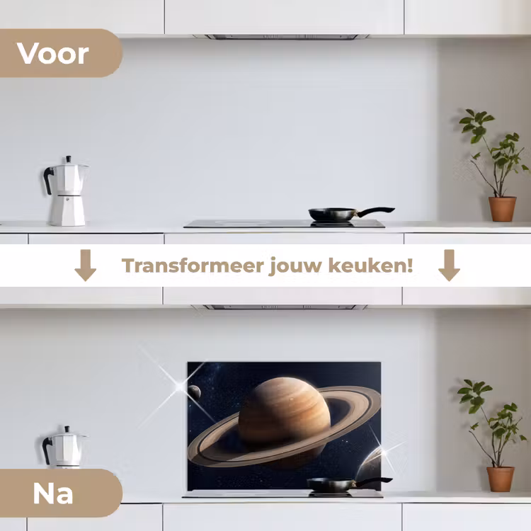 Spatscherm keuken - Planeten - Saturnus - Ruimte — 7