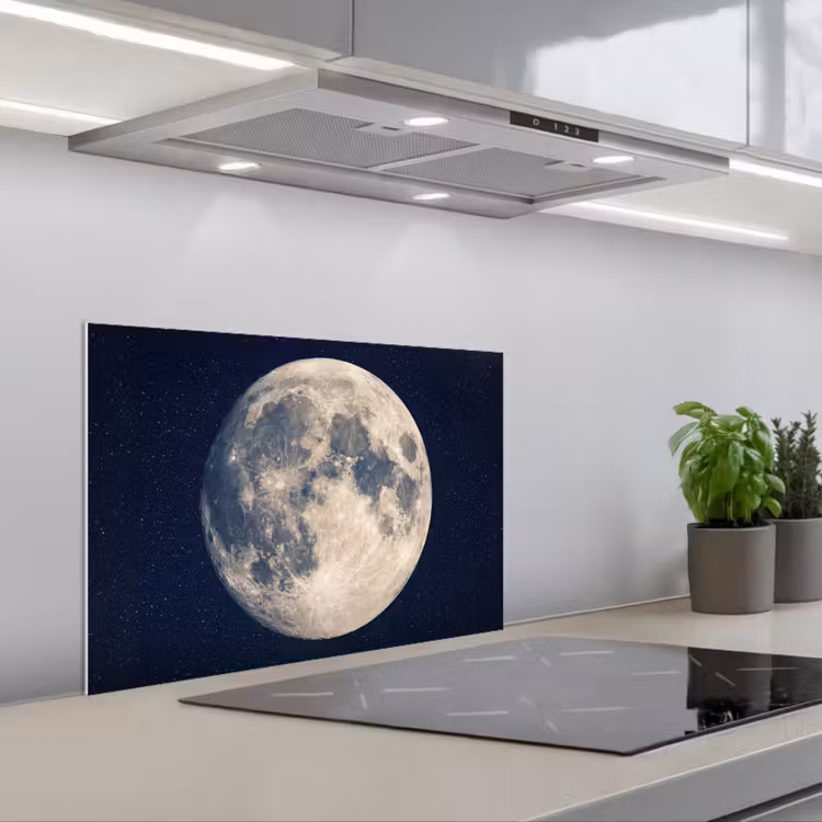 Spatscherm keuken - Ruimte - Maan - Kosmos — 1