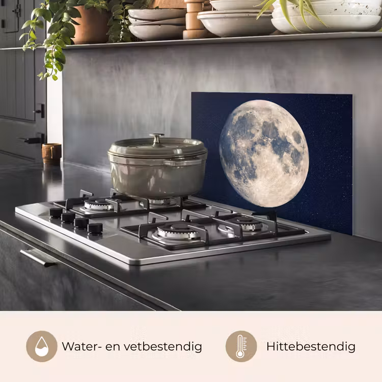 Spatscherm keuken - Ruimte - Maan - Kosmos — 2