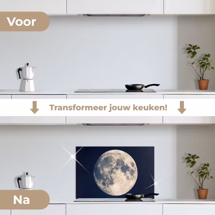 Spatscherm keuken - Ruimte - Maan - Kosmos — 7