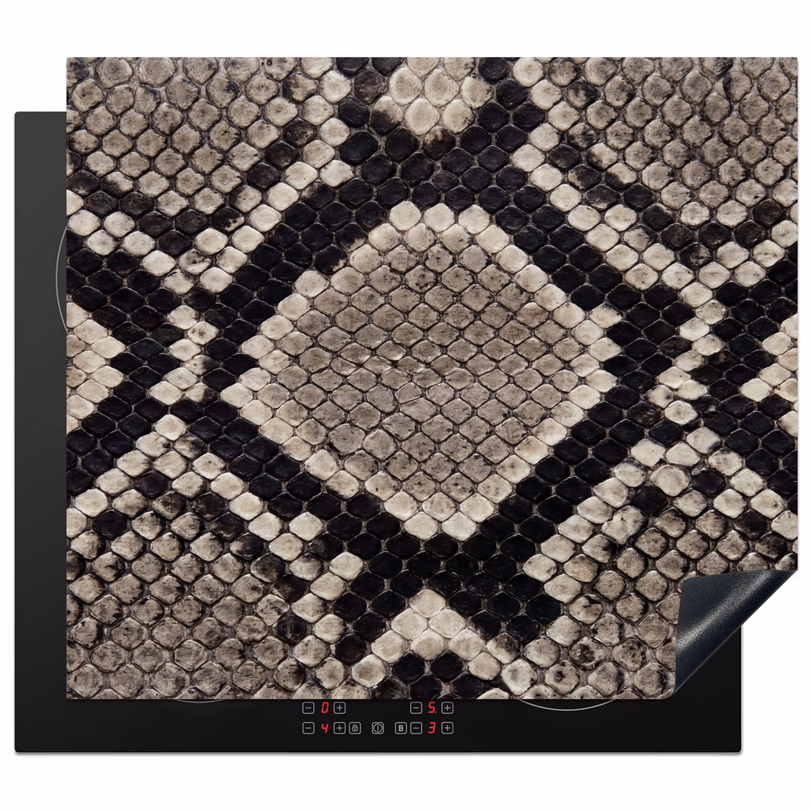 Inductie beschermer - Slangenleer - Patroon - Beige — 1