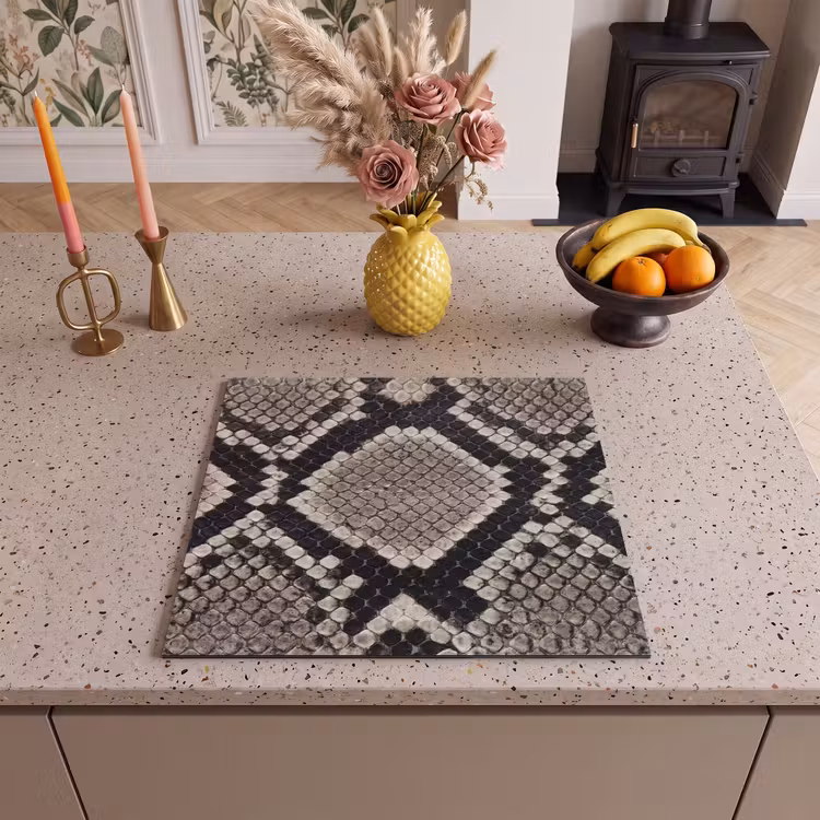 Inductie beschermer - Slangenleer - Patroon - Beige — 3