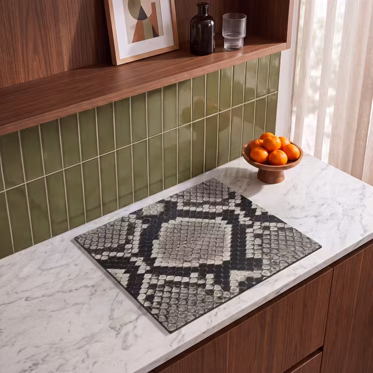 Inductie beschermer - Slangenleer - Patroon - Beige — 4