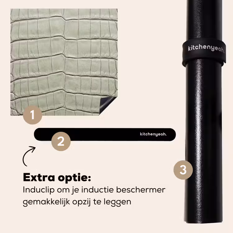 Inductie beschermer - Krokodillenleer - Schubben - Groen — 8