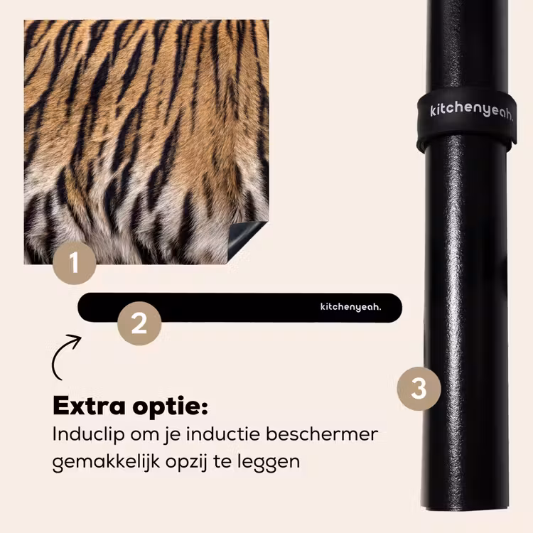 Inductie beschermer - Tijgervacht - Klassiek - Zwart — 8