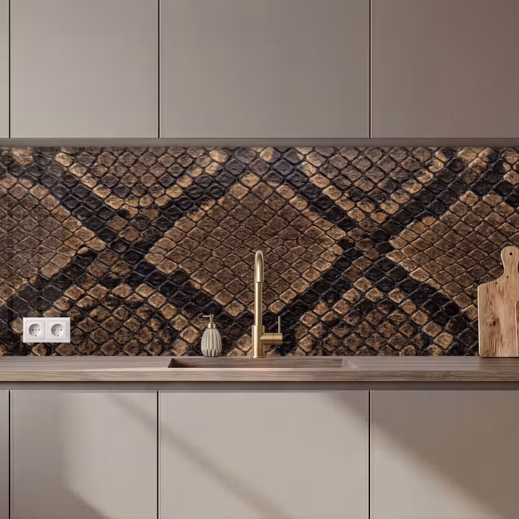 Keuken achterwand - Python - Schubben - Brons — 1