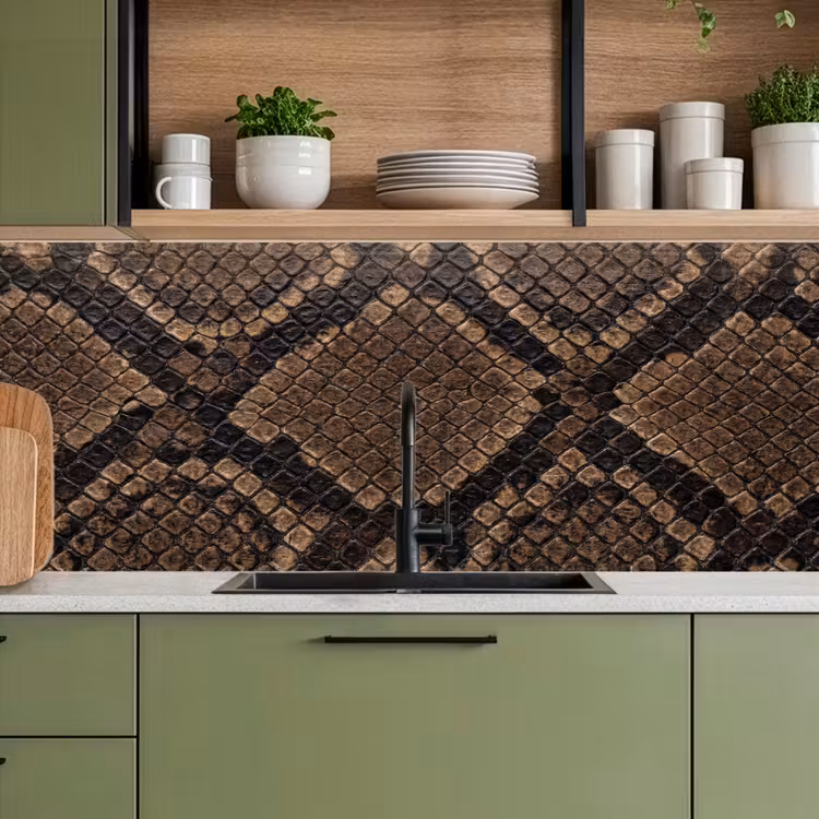 Keuken achterwand - Python - Schubben - Brons — 7