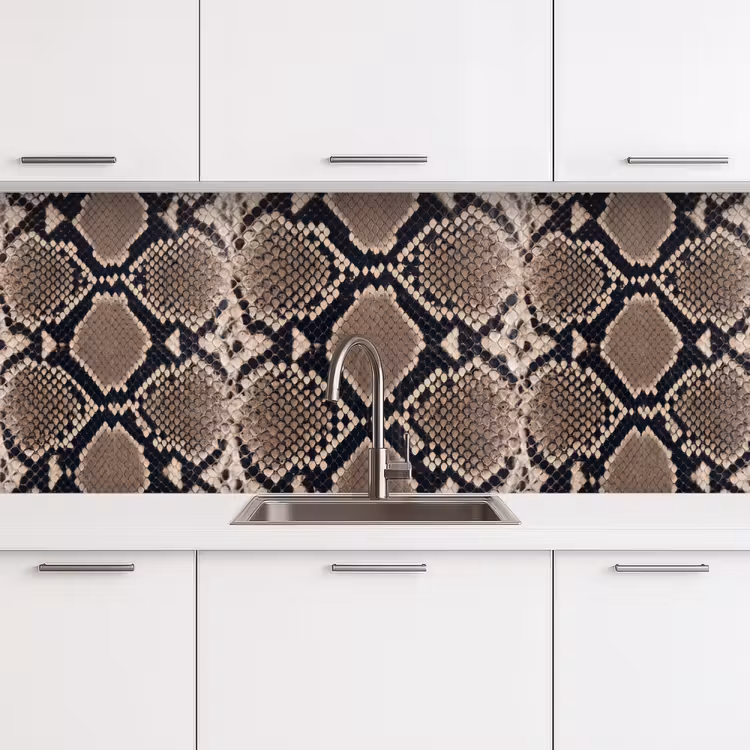 Keuken achterwand - Slangenprint - Python - Bruin — 4